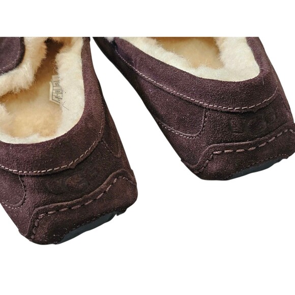 UGG Ascot Slip On Loafers Espresso Brown Comfort Shoes Wool Sherpa Lined Mens 7 - Picture 8 of 15